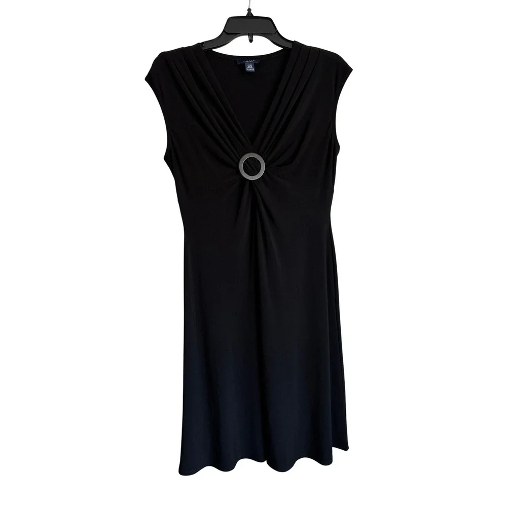 knitted long sleeve midi dress Black Knit Long Sleeve Midi Dress S